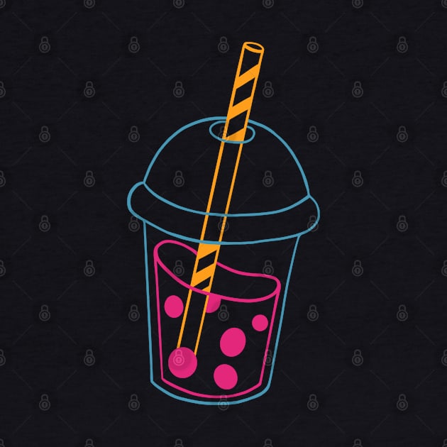 Neon Bubble Tea Boba (Milk Tea) by isstgeschichte